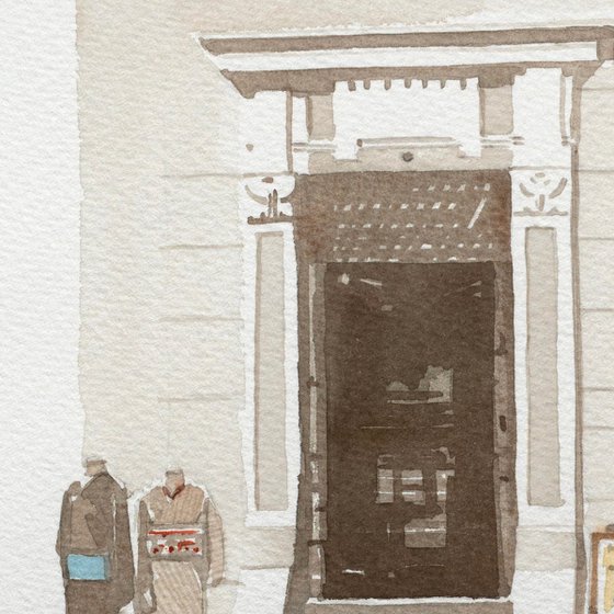 Entrance to Historic Building / 20x30cm