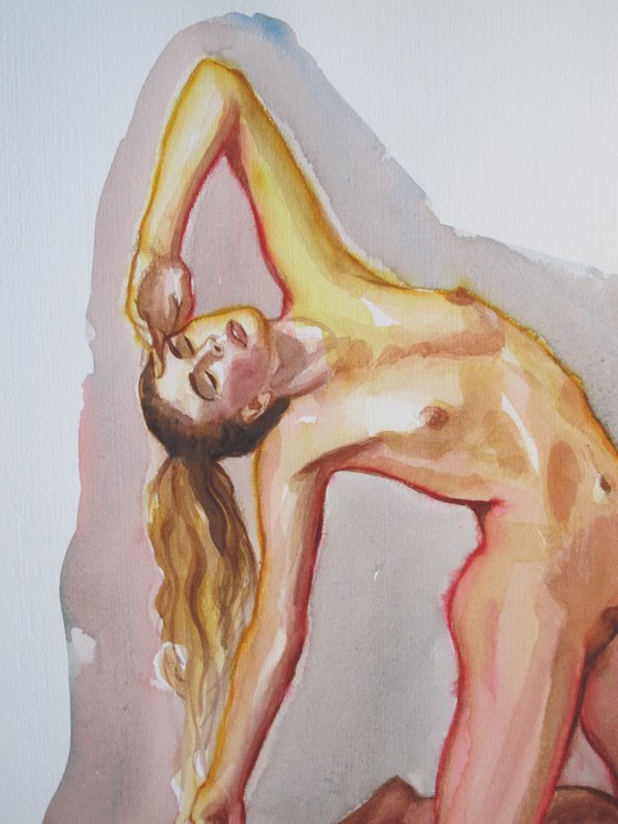 female nude kneeling