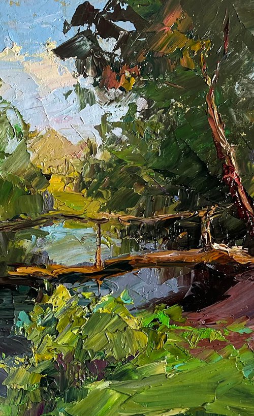 Landscape with Geese by Boris Serdyuk