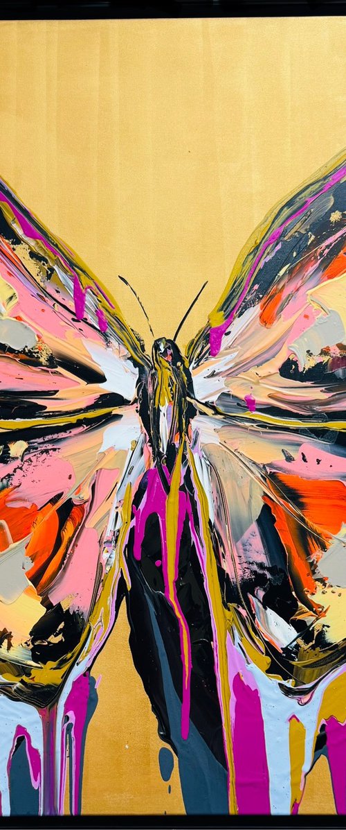 Butterfly of 3 Worlds Gold by Antoni Dragan