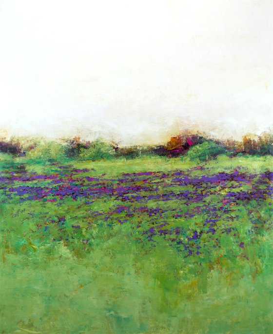 Violet Fields 46x56 inches