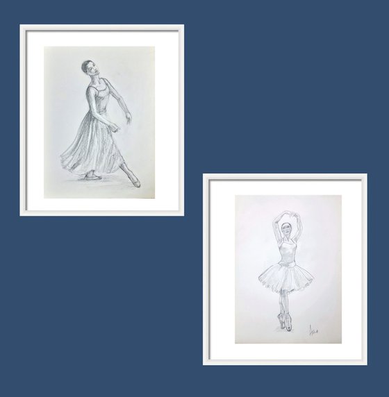 Set of Rehearsing Ballerinas 8 and 11