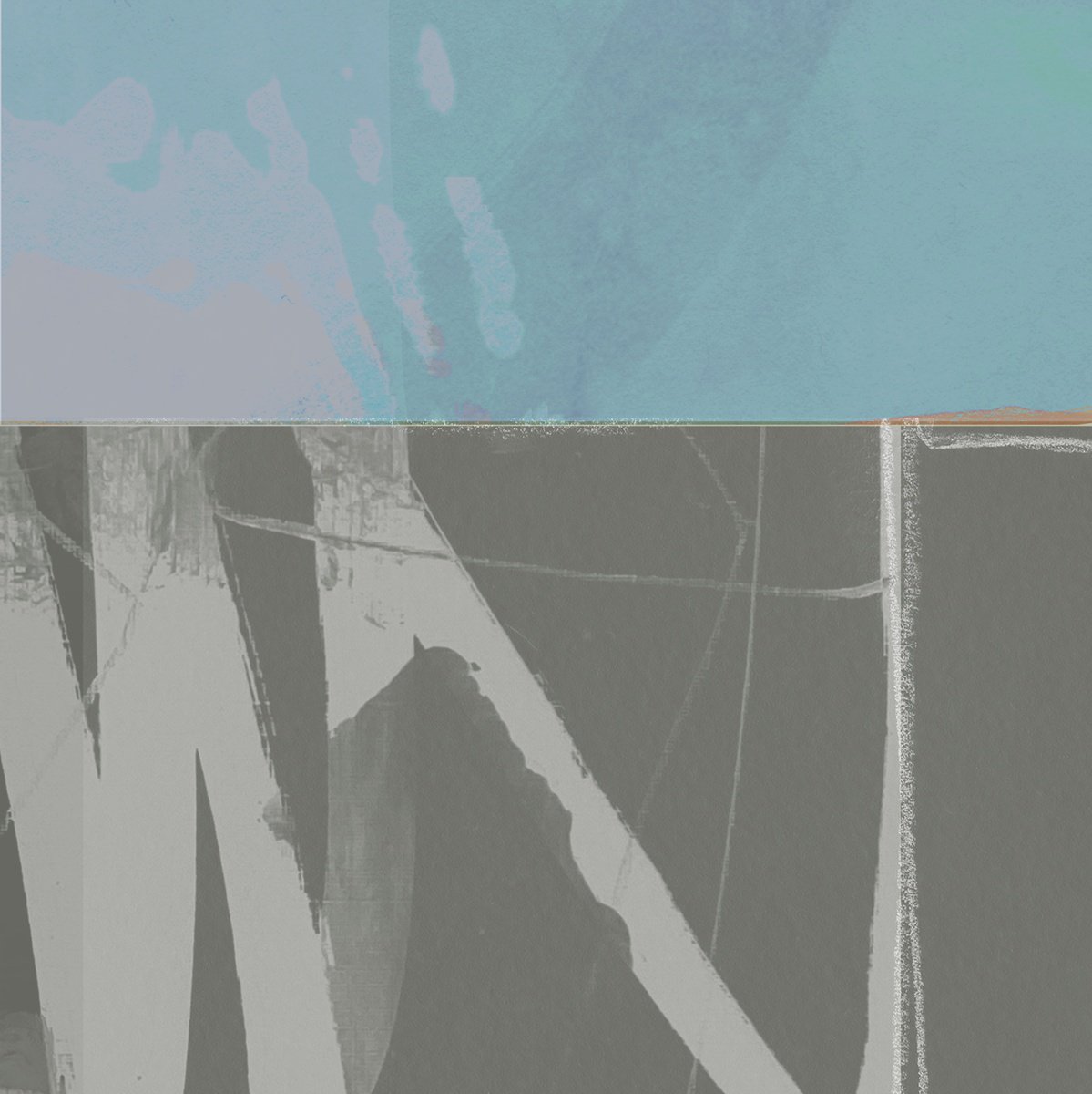 Expressive Abstract Giclee Print By Adrian Bradbury, 17 X 17, Winter Surf, Original Artwork