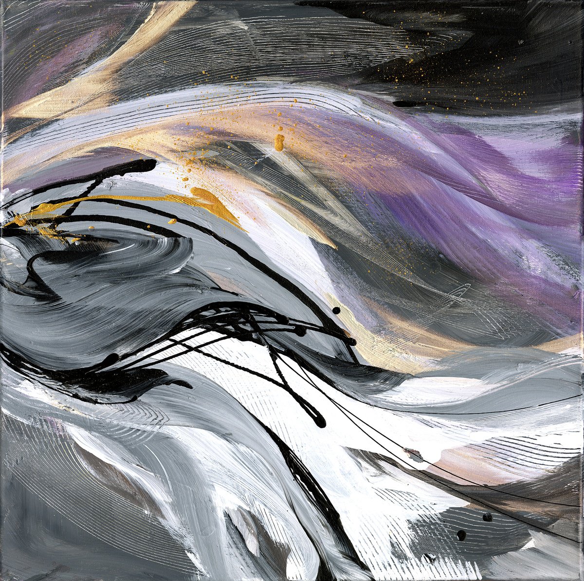 Abstract Botanical Acrylic Painting By Kathy Morton Stanion, 20 X 20", Natural Bliss 3, Original Artwork