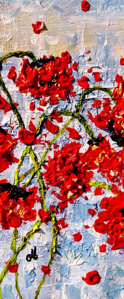 Red sparks..(2) by Cristina Mihailescu