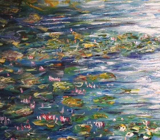 Magical Water Lilies C 1 / Oil