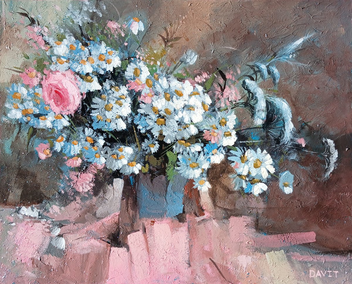Daisies Arrangement By Davit Arstamyan, 20 X 16, Artwork For Sale On Artfinder