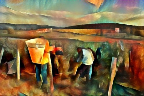 Harvest in Burgundy N1 by Danielle ARNAL