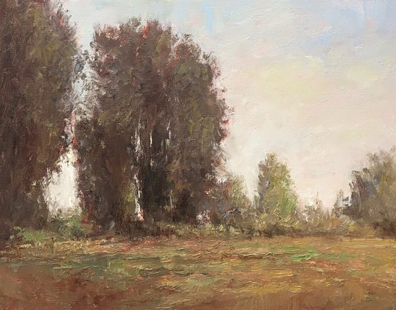 Summer Trees tonal impressionist landscape