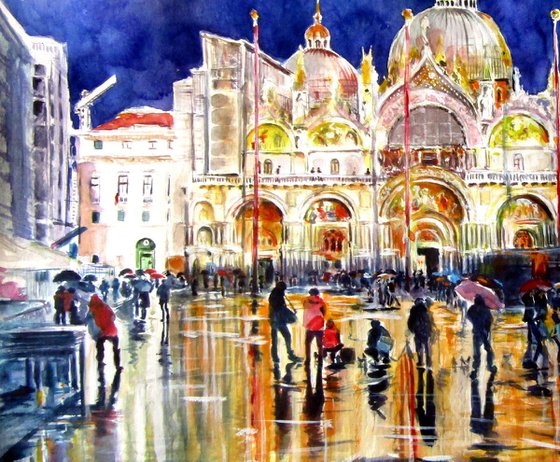 Venice at rain