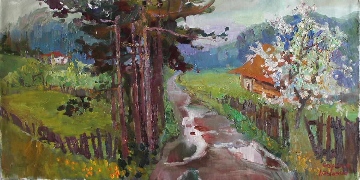 Rain In Vorochta By Anastasiia Grygorieva, 35 X 18, Artwork For Sale On Artfinder