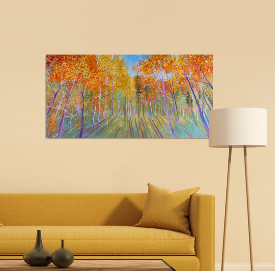 Aspens forest in autumn 60-120cm