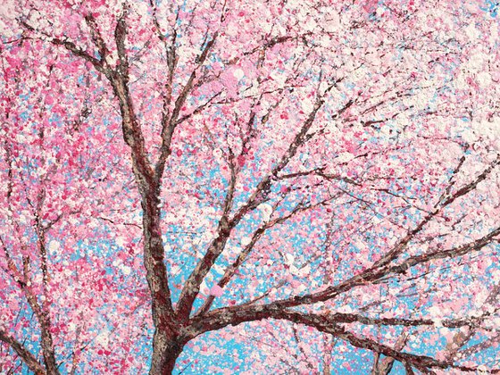 CHERRY BLOSSOM DANCES IN THE BLUE SKY