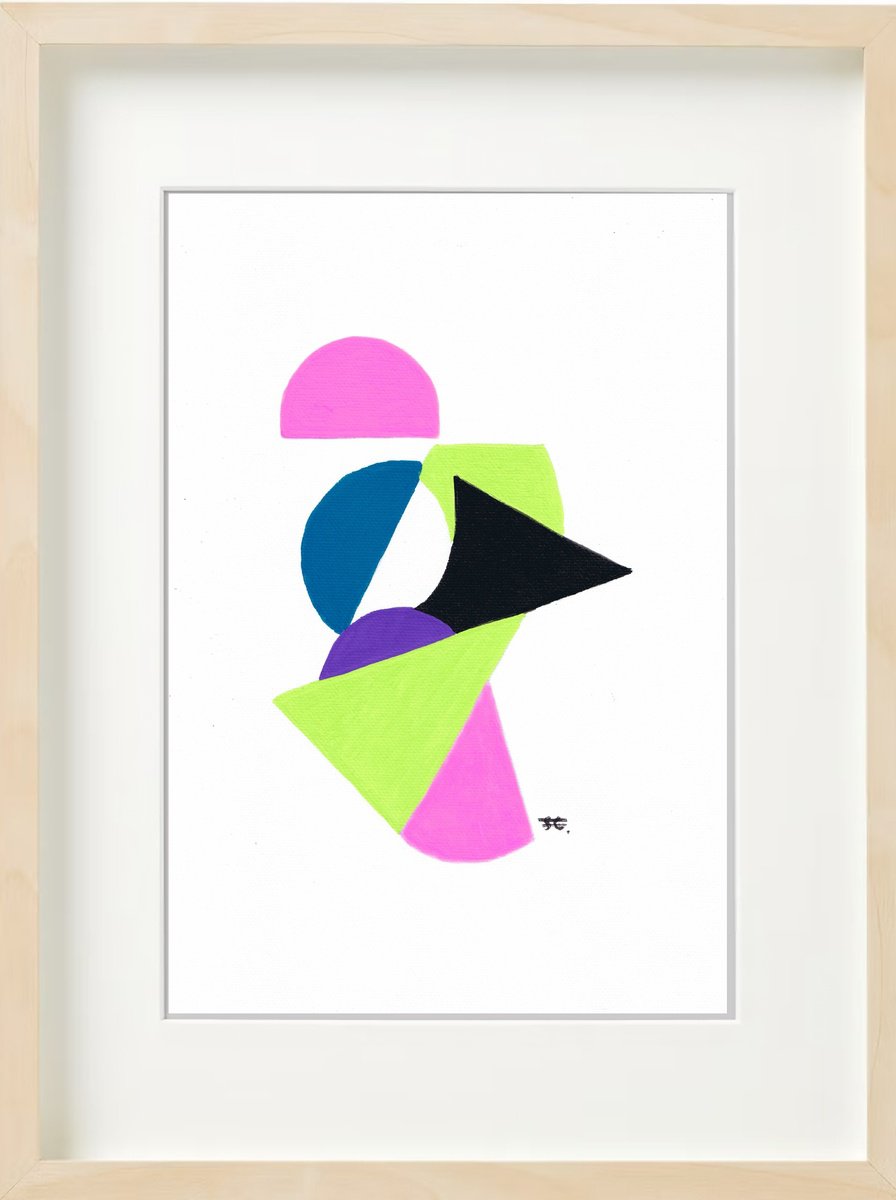 Abstract Acrylic Painting By Carla Sa Fernandes, 13 X 17, Ss54.S1, Original Artwork