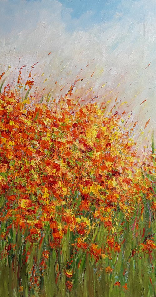 Montbretia in Bloom by Therese O'Keeffe