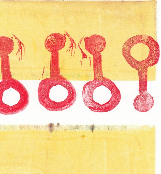 Monotype #30 with feather