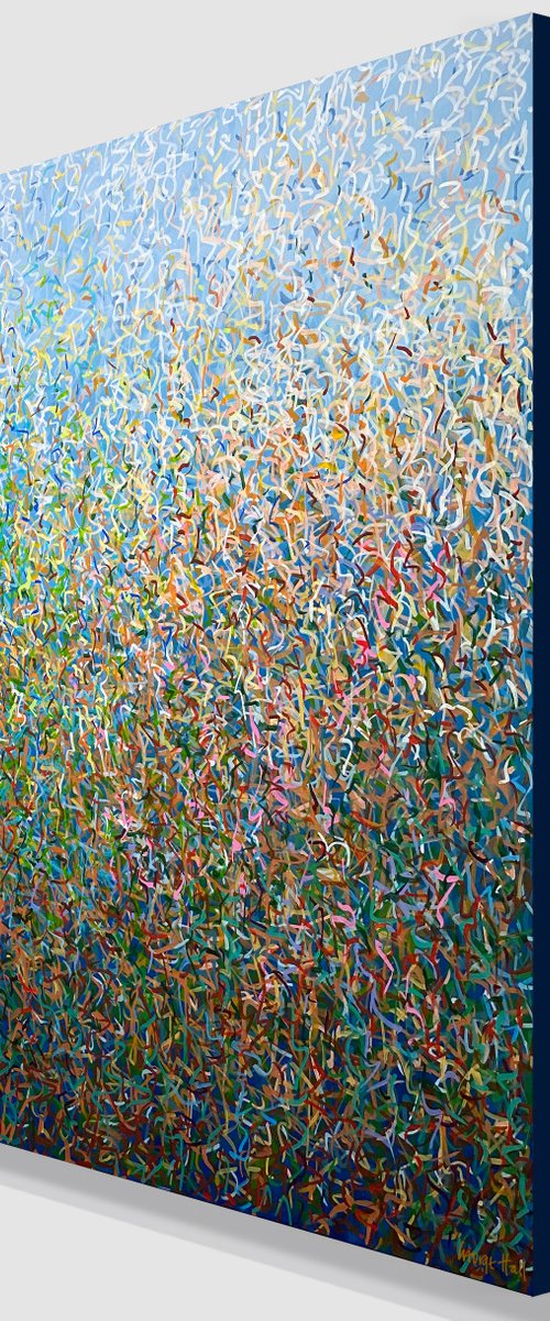 Garden Dance 152 x 152cm acrylic on canvas by George Hall