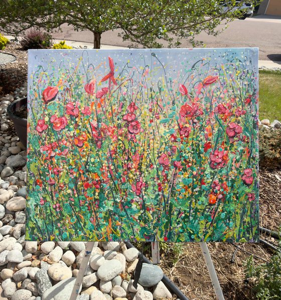 Wildflower Symphony Textured Palette Knife