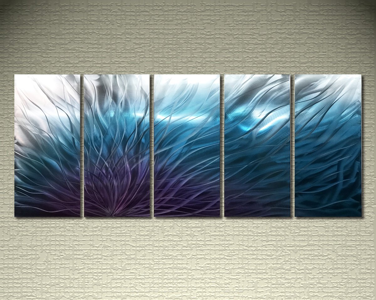 Abstract Painting By Dong Su, 25 X 10, Aquatic Dreams, Original Artwork