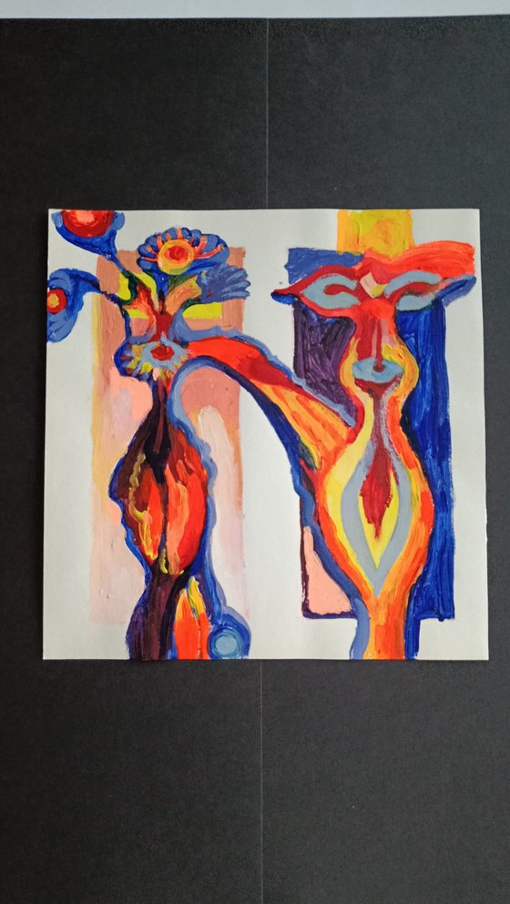 A step towards meeting. Diptych