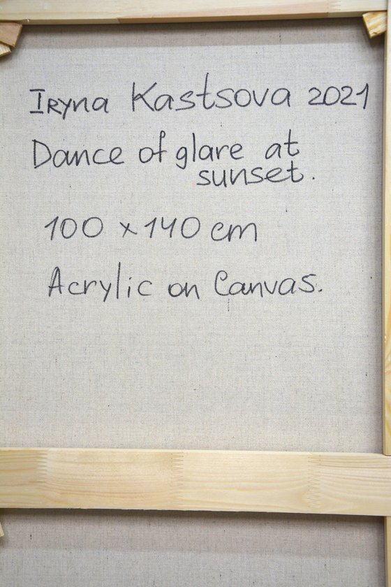Dance of glare at sunset.