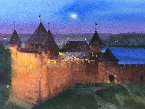 Evening fantasy. Khotyn Fortress