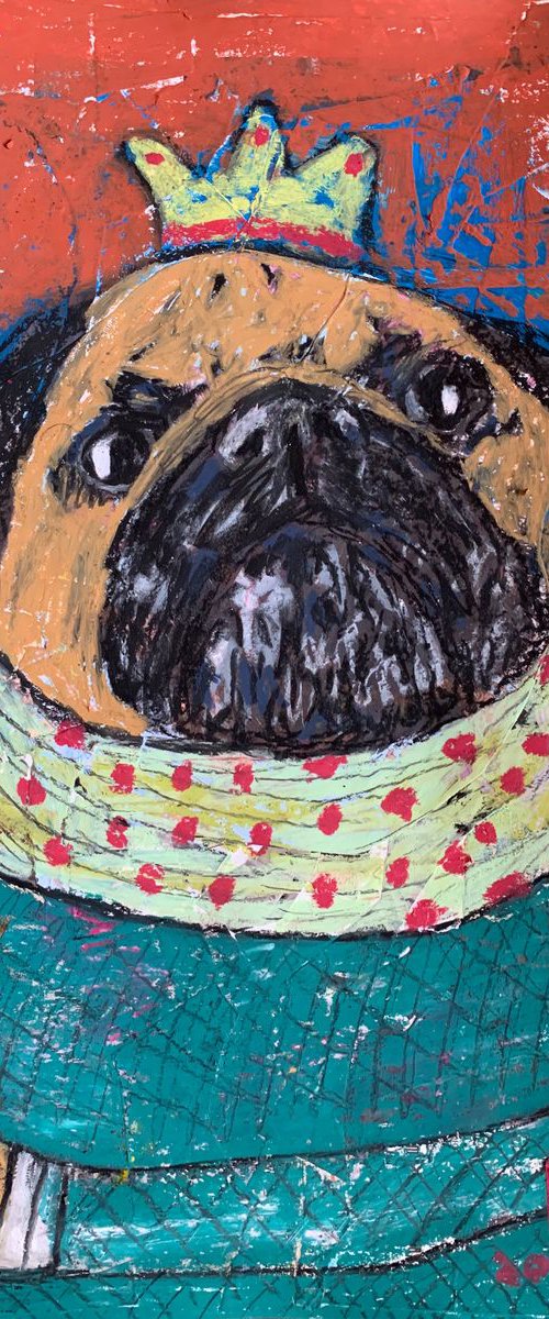 Hugging pug by Pavel Kuragin