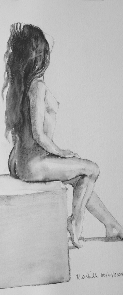 Seated female nude by Rory O’Neill