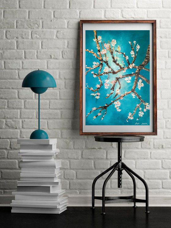 Blooming almonds inspired by Vincent Van Gogh