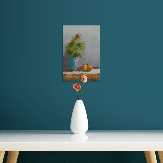 Impasto still life painting