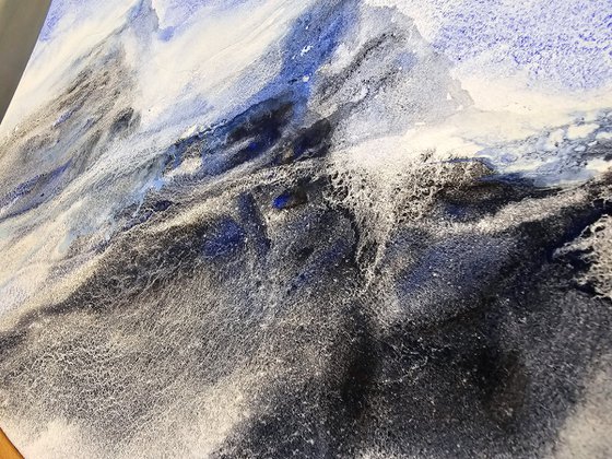 Blue Peaks in Winter Light