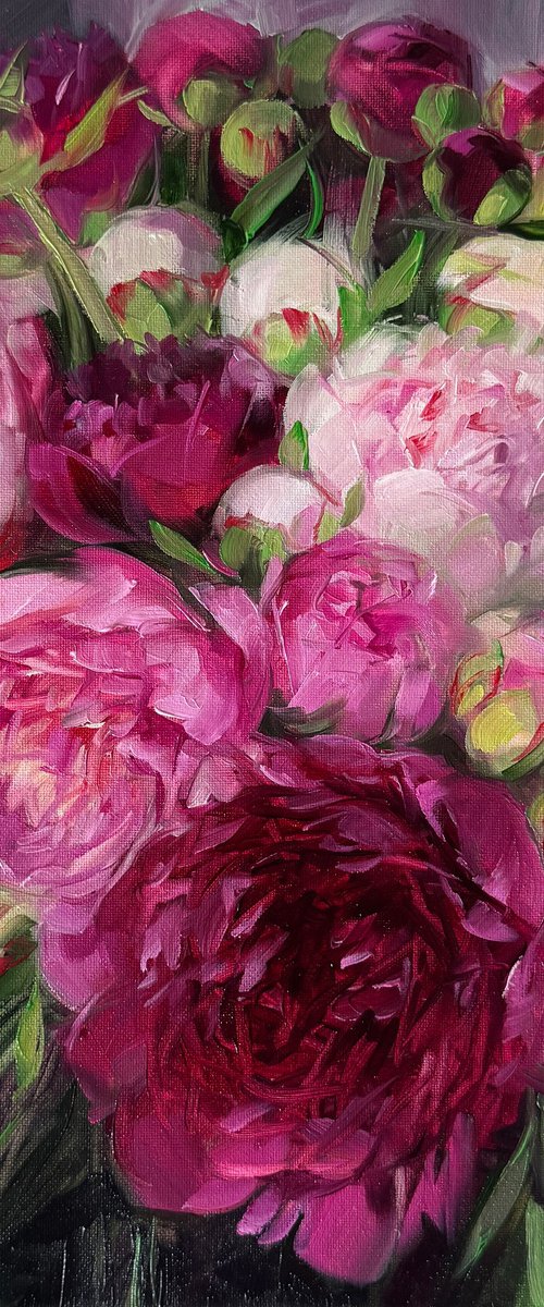 Peony Bouquet by Nataly Derevyanko