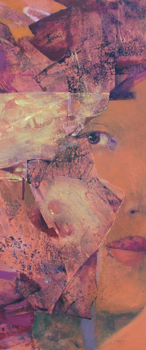 Purple canvas art, woman artwork by Kate Kulish