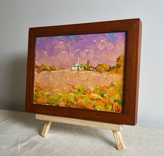 A church can be seen