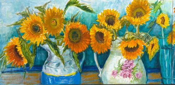 Summer of Sunflowers Diptych
