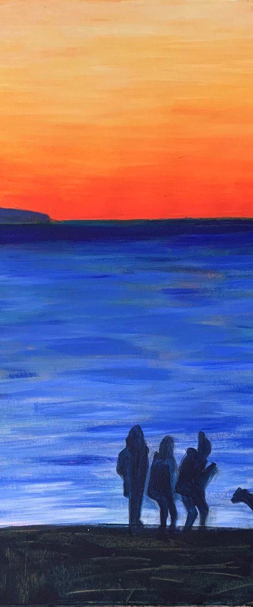 Sunset on the beach by Olga Pascari