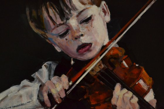 The boy and his violin