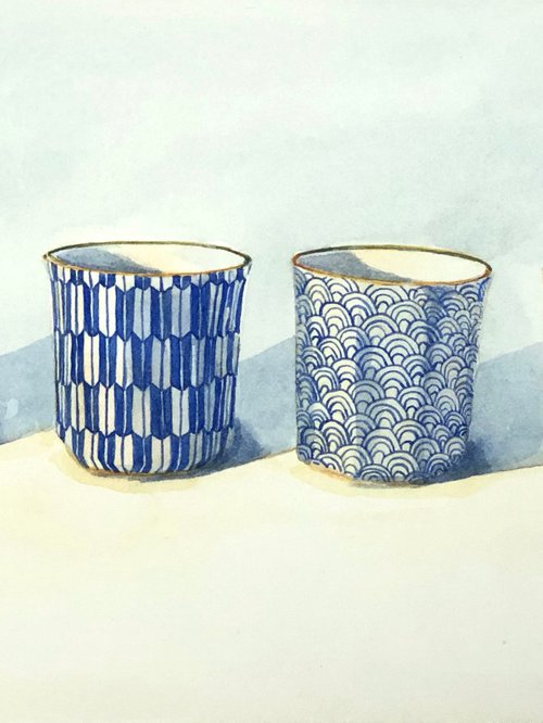 Sake cups by Krystyna Szczepanowski