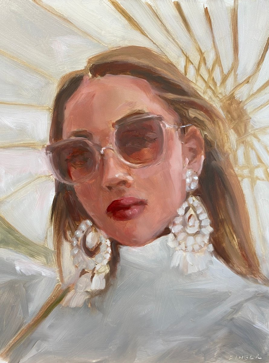 Rose Colored Glasses By Leslie Singer, 15 X 20, Artwork For Sale On Artfinder