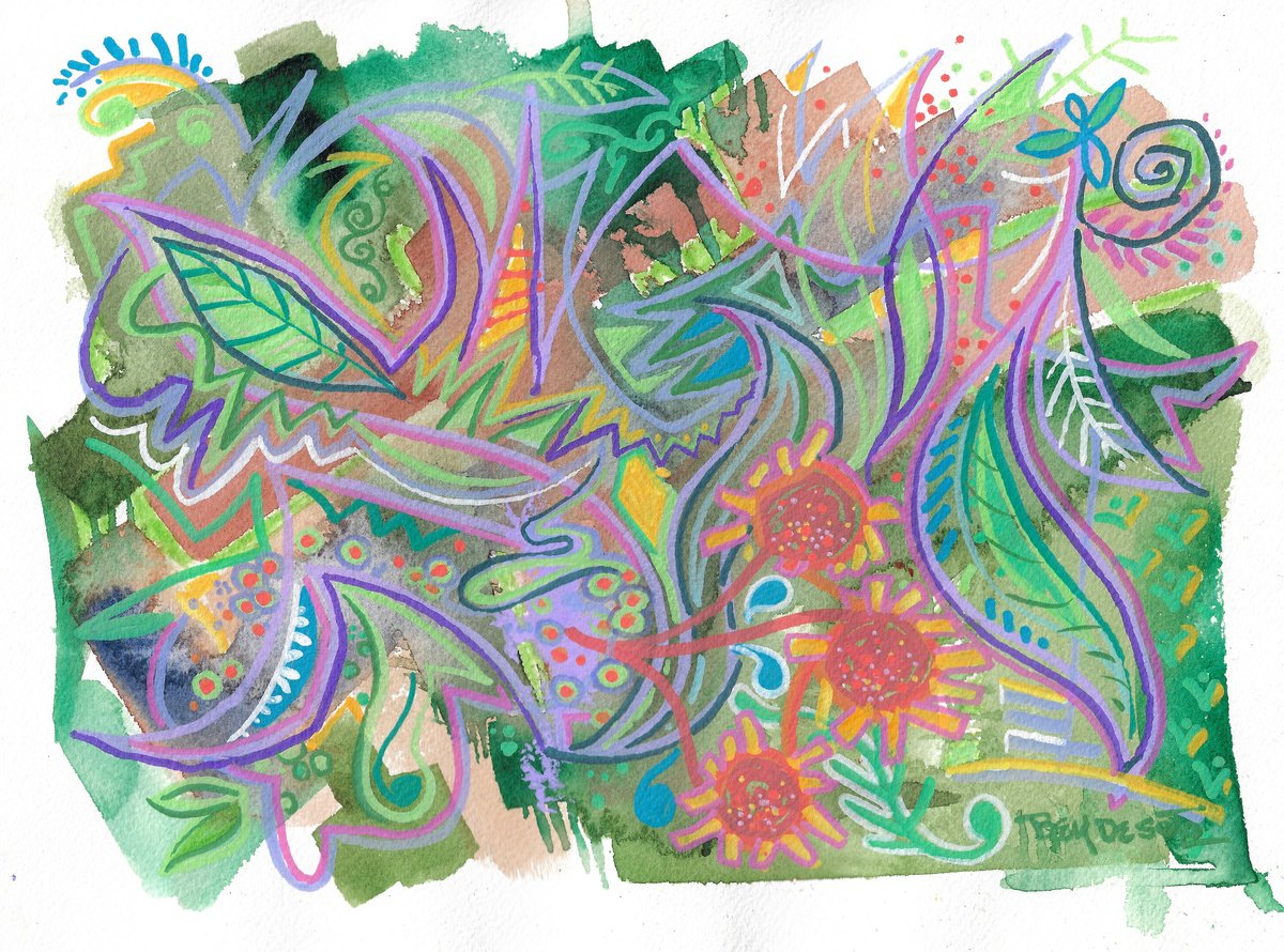 Abstract Painting By Ben De Soto, 12 X 9, Abstract De Soto #1, Original Artwork