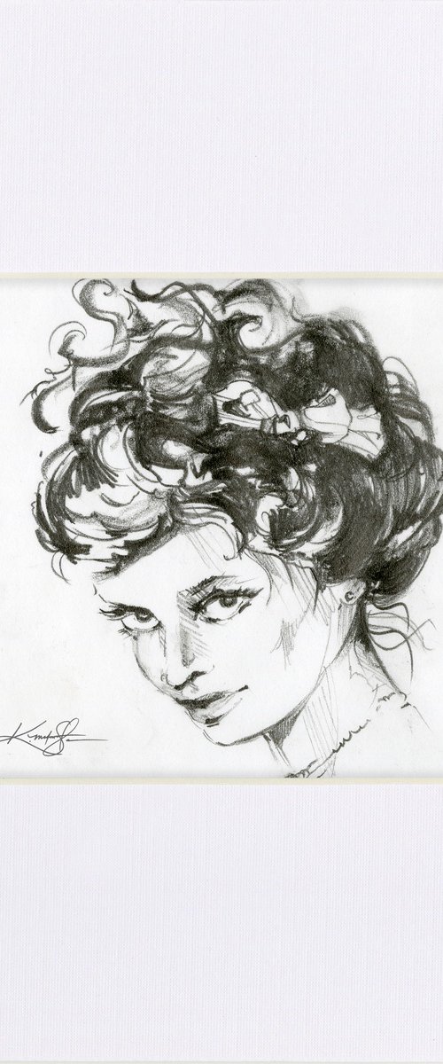 Victorian Lady Portrait by Kathy Morton Stanion