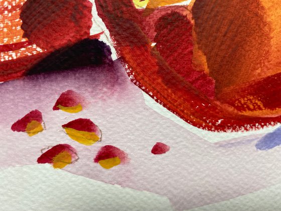 Ripe Pomegranates (Alla Prima)