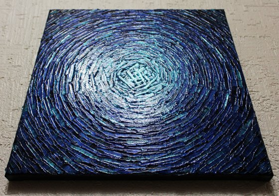 Burst of deep blue color