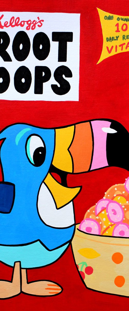 Froot Loops Cereal Painting by Ian Viggars