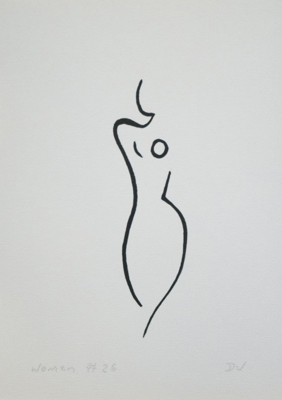 Women series line drawings - set of four
