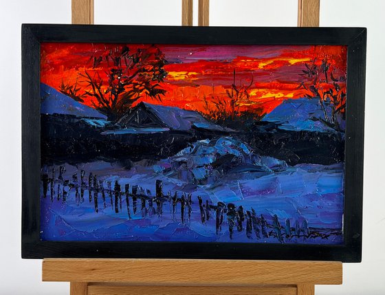 Winter Night In The Village