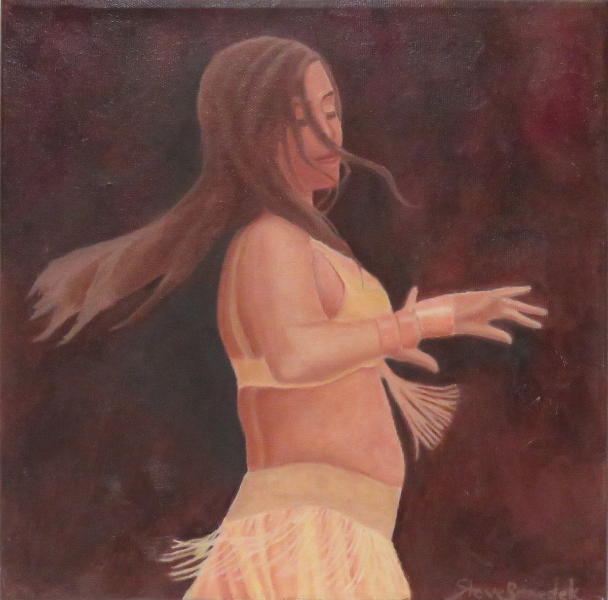 Photorealistic Oil Painting , Flying Hair By Stephen Benedek, 12 X 12, Artwork For Sale On Artfinder
