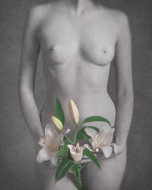 Lily - Art Nude by Peter Zelei