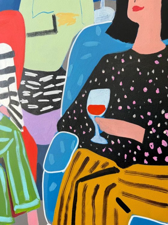 Cozy Friends With Wine