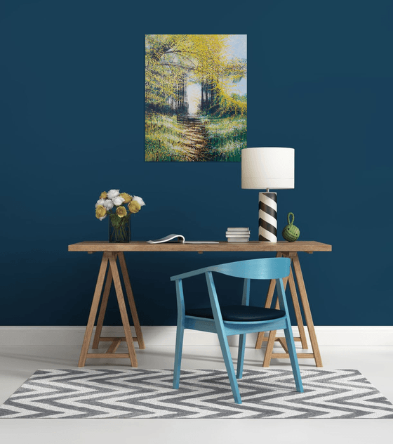 Sunlight Through Autumn Trees